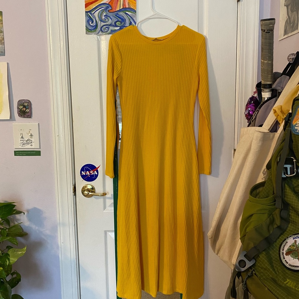 Zara Yellow Dress Size M